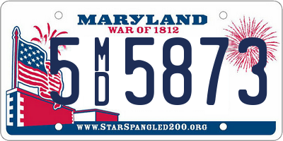 MD license plate 5MD5873