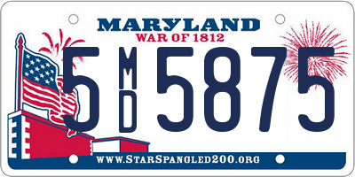 MD license plate 5MD5875