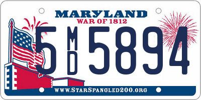 MD license plate 5MD5894