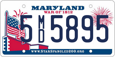 MD license plate 5MD5895