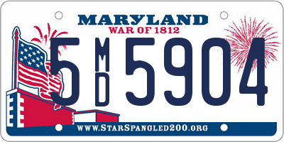 MD license plate 5MD5904