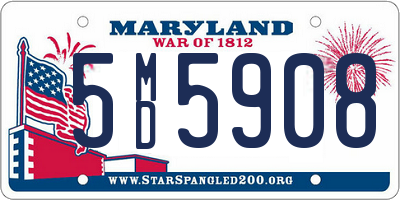 MD license plate 5MD5908