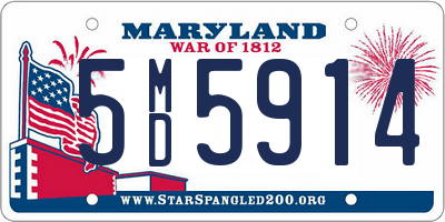 MD license plate 5MD5914