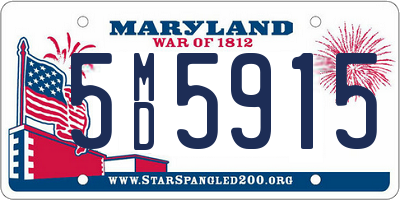 MD license plate 5MD5915