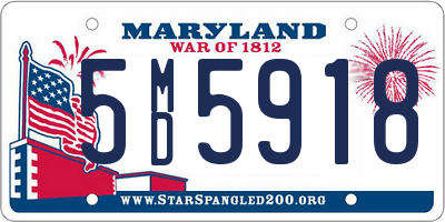 MD license plate 5MD5918