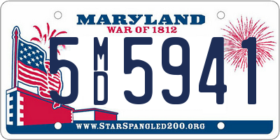 MD license plate 5MD5941