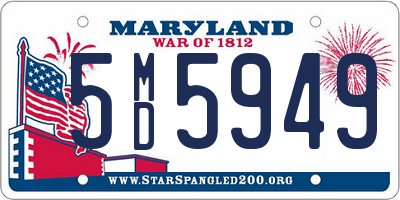 MD license plate 5MD5949