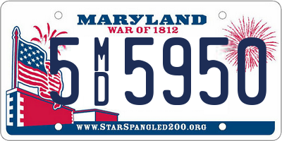 MD license plate 5MD5950