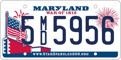 MD license plate 5MD5956