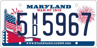 MD license plate 5MD5967