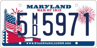 MD license plate 5MD5971