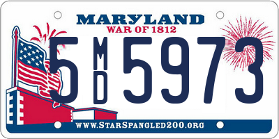 MD license plate 5MD5973