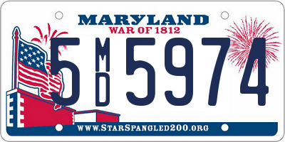 MD license plate 5MD5974