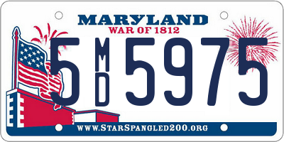 MD license plate 5MD5975