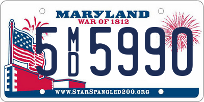 MD license plate 5MD5990