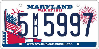 MD license plate 5MD5997