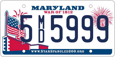 MD license plate 5MD5999