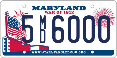 MD license plate 5MD6000