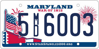 MD license plate 5MD6003