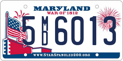 MD license plate 5MD6013