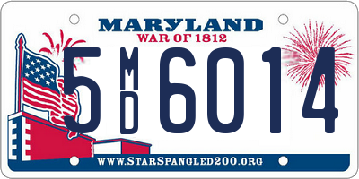 MD license plate 5MD6014