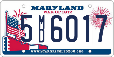 MD license plate 5MD6017