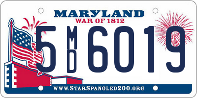 MD license plate 5MD6019