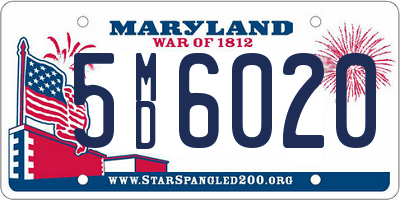 MD license plate 5MD6020