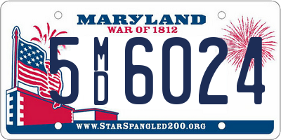 MD license plate 5MD6024