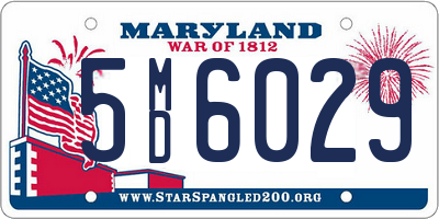 MD license plate 5MD6029