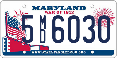 MD license plate 5MD6030