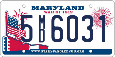MD license plate 5MD6031