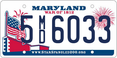 MD license plate 5MD6033