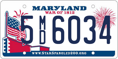 MD license plate 5MD6034