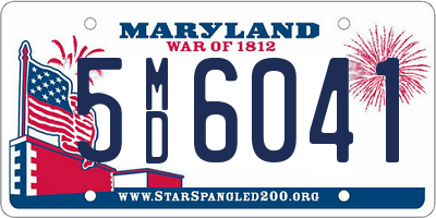 MD license plate 5MD6041