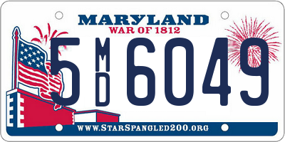 MD license plate 5MD6049