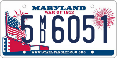 MD license plate 5MD6051