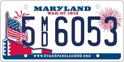 MD license plate 5MD6053