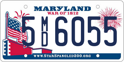 MD license plate 5MD6055