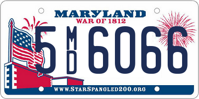 MD license plate 5MD6066