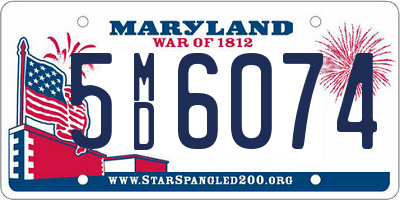 MD license plate 5MD6074