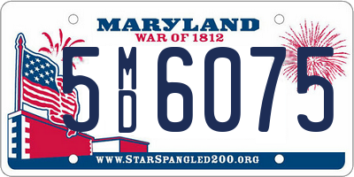 MD license plate 5MD6075