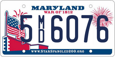 MD license plate 5MD6076