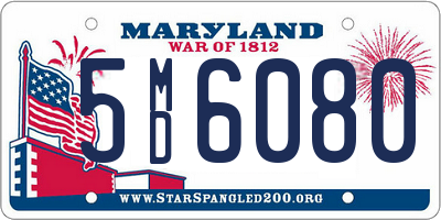 MD license plate 5MD6080