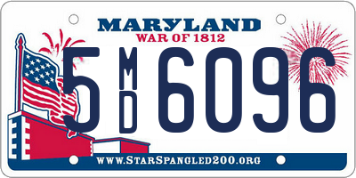 MD license plate 5MD6096