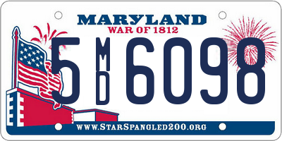 MD license plate 5MD6098