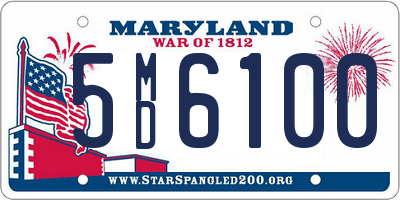 MD license plate 5MD6100