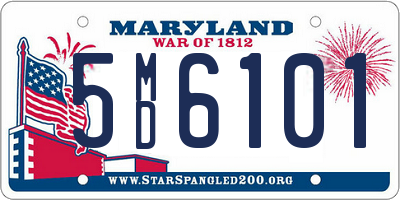 MD license plate 5MD6101