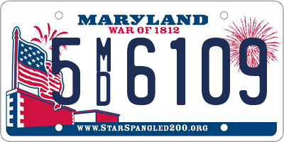 MD license plate 5MD6109