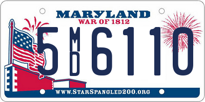 MD license plate 5MD6110